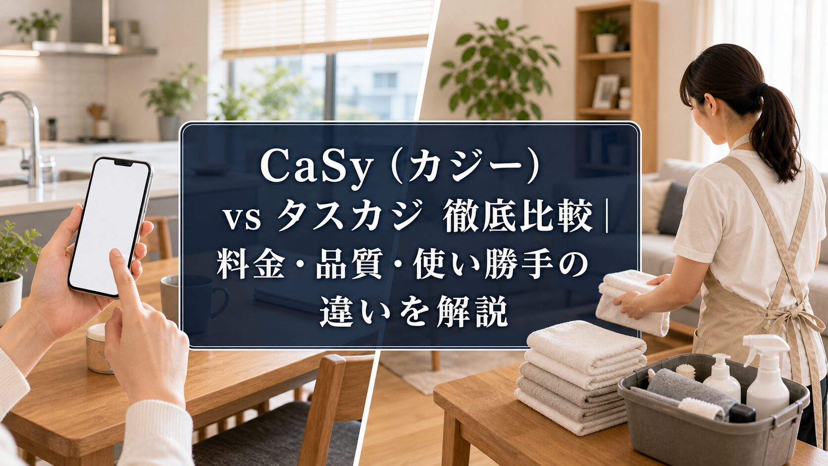 CaSy（カジー）vs タスカジ 徹底比較｜料金・品質・使い勝手の違いを解説のアイキャッチ画像