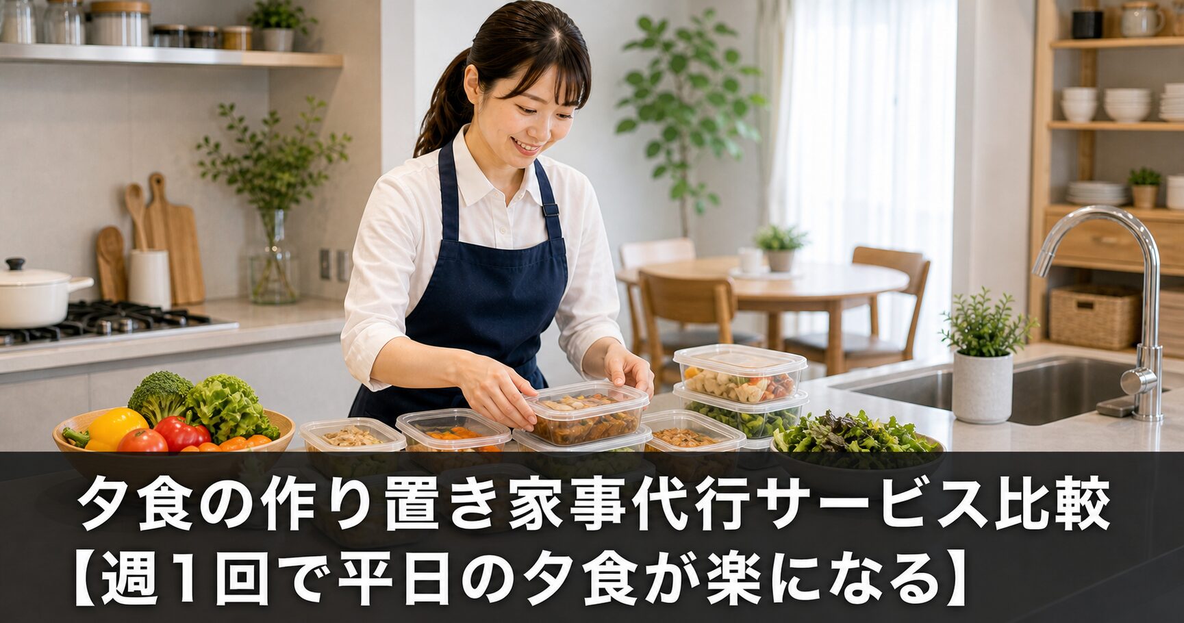 夕食の作り置き家事代行サービス比較【週1回で平日の夕食が楽になる】のアイキャッチ画像