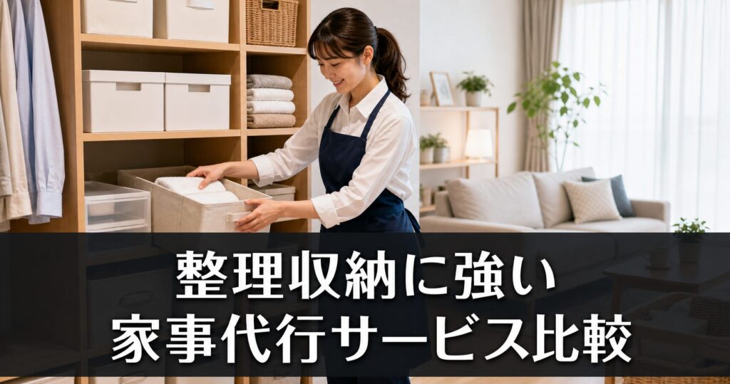 整理収納に強い家事代行サービス比較のアイキャッチ画像