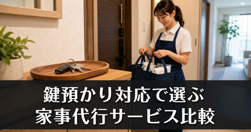 鍵預かり対応で選ぶ家事代行サービス比較のアイキャッチ画像