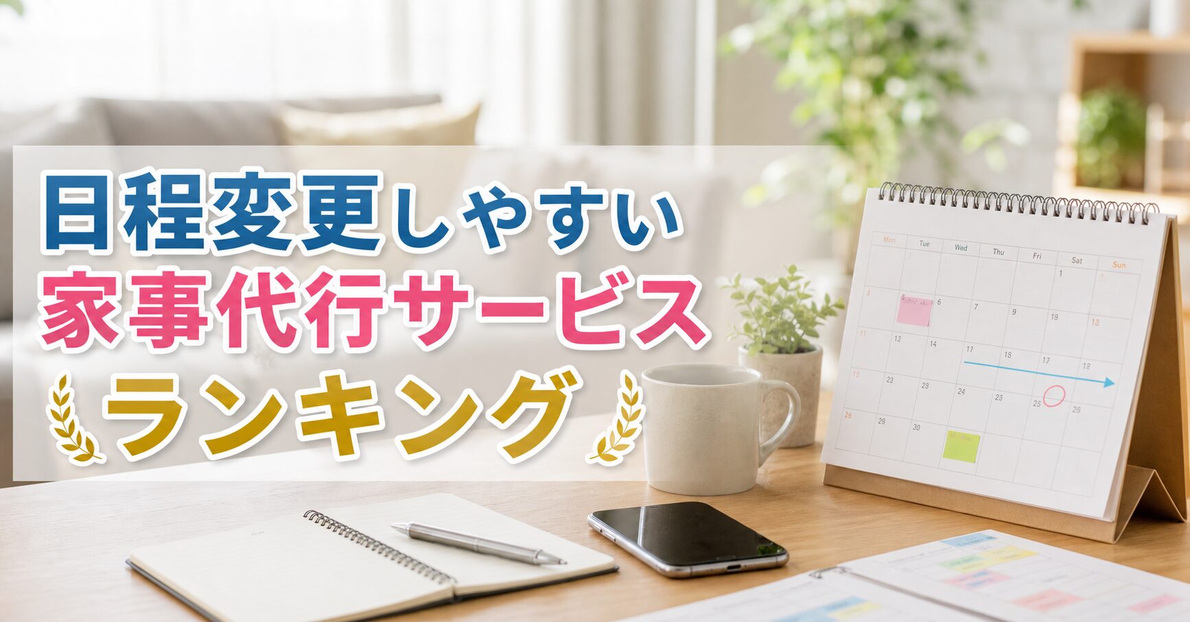 日程変更しやすい家事代行サービスランキング