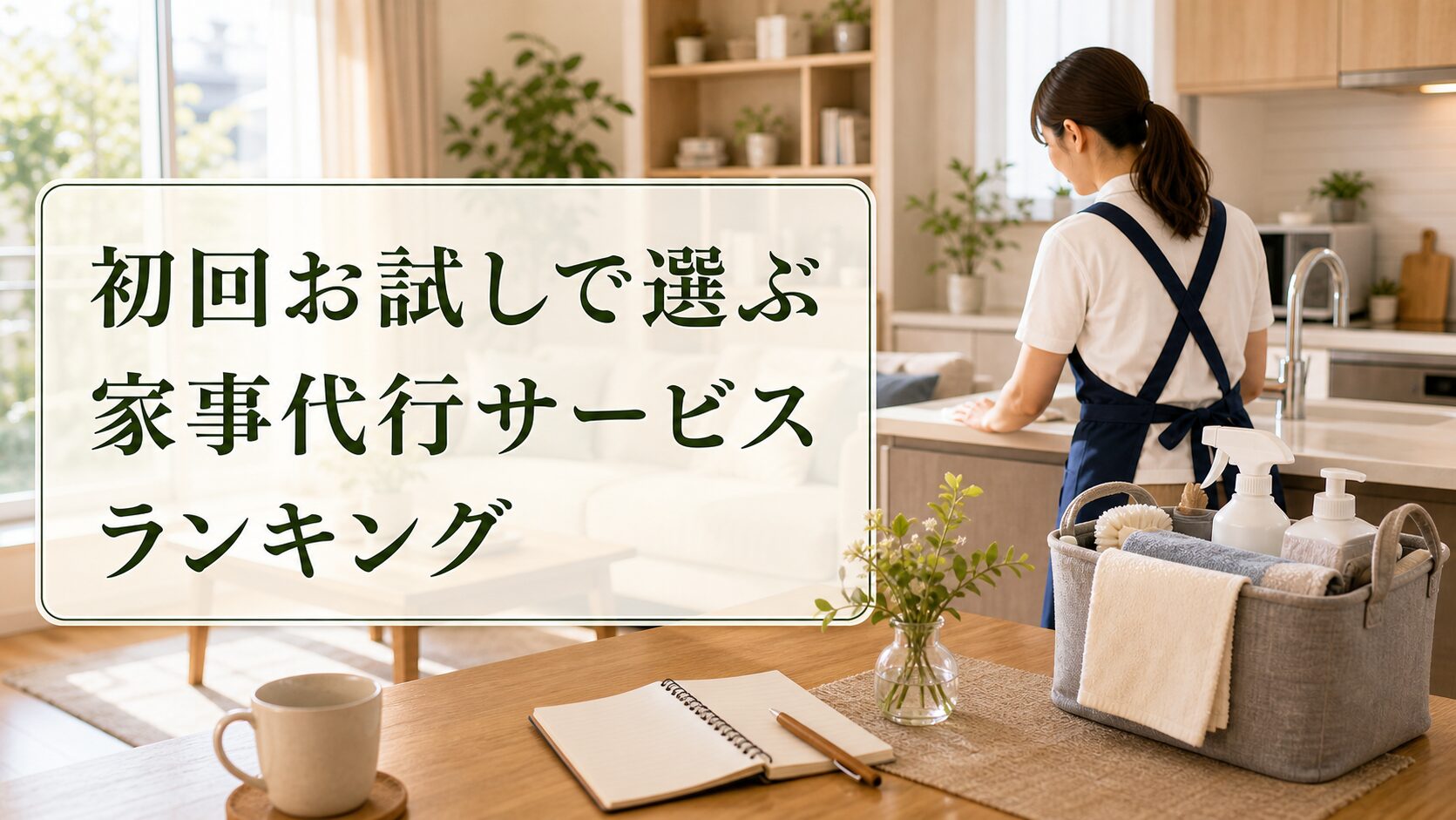 初回お試しで選ぶ家事代行サービスランキングのアイキャッチ画像