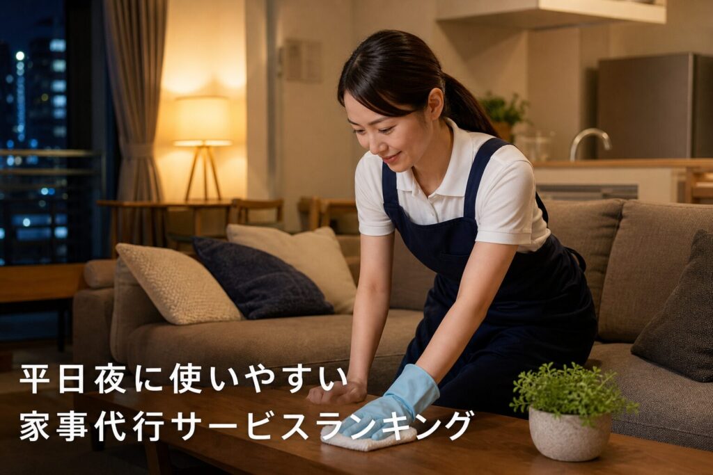 平日夜に使いやすい家事代行サービスランキングのアイキャッチ画像