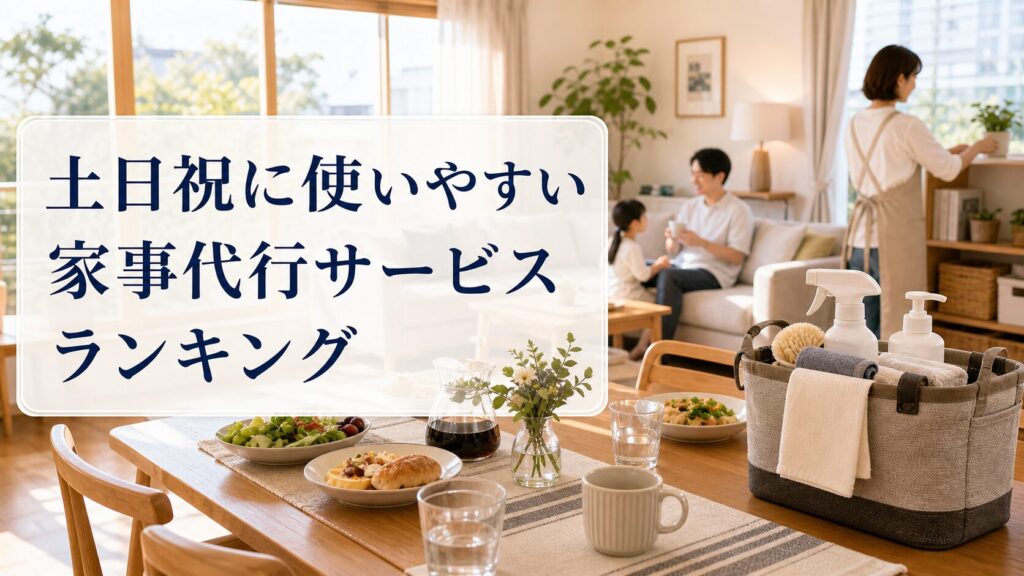 土日祝に使いやすい家事代行サービスランキングのアイキャッチ画像