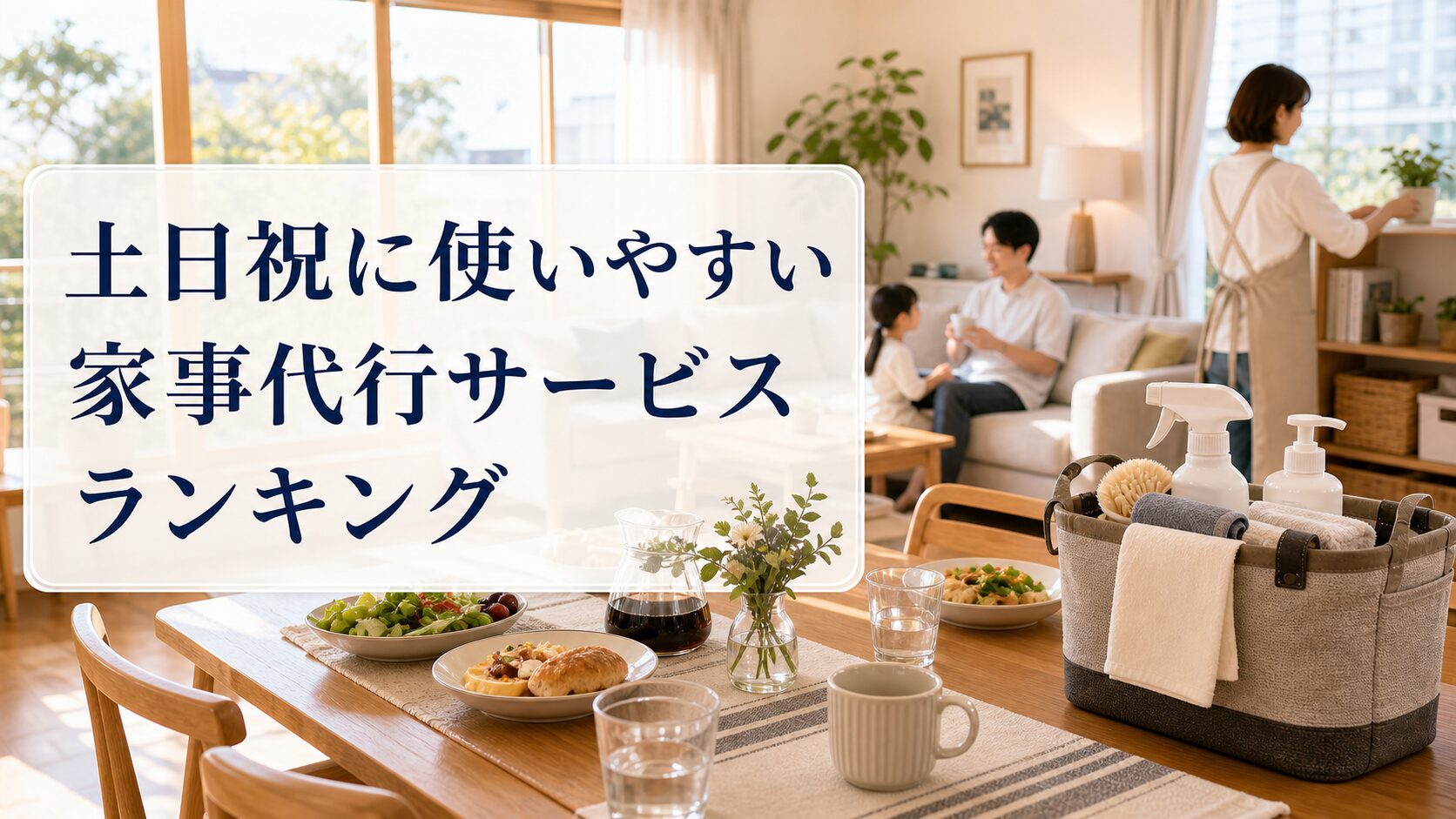 土日祝に使いやすい家事代行サービスランキングのアイキャッチ画像