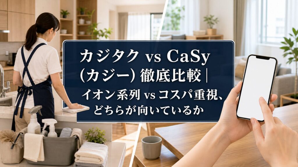 カジタク vs CaSy（カジー）徹底比較｜イオン系列 vs コスパ重視、どちらが向いているかのアイキャッチ画像