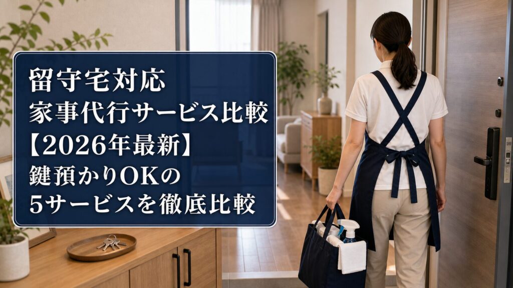 留守宅対応家事代行サービス比較【2026年最新】鍵預かりOKの5サービスを徹底比較のアイキャッチ画像