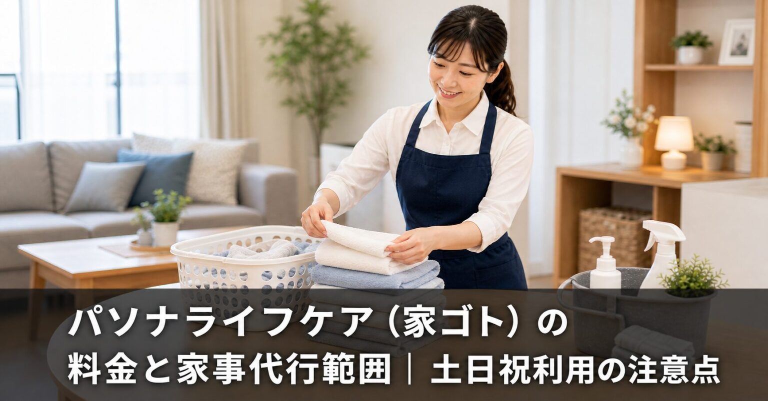 パソナライフケア(家ゴト)の料金と家事代行範囲|土日祝利用の注意点 | 家事代行支援