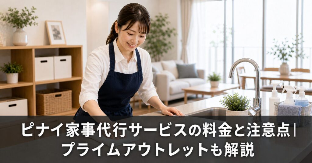 ピナイ家事代行サービスの料金と注意点｜プライムアウトレットも解説のアイキャッチ画像