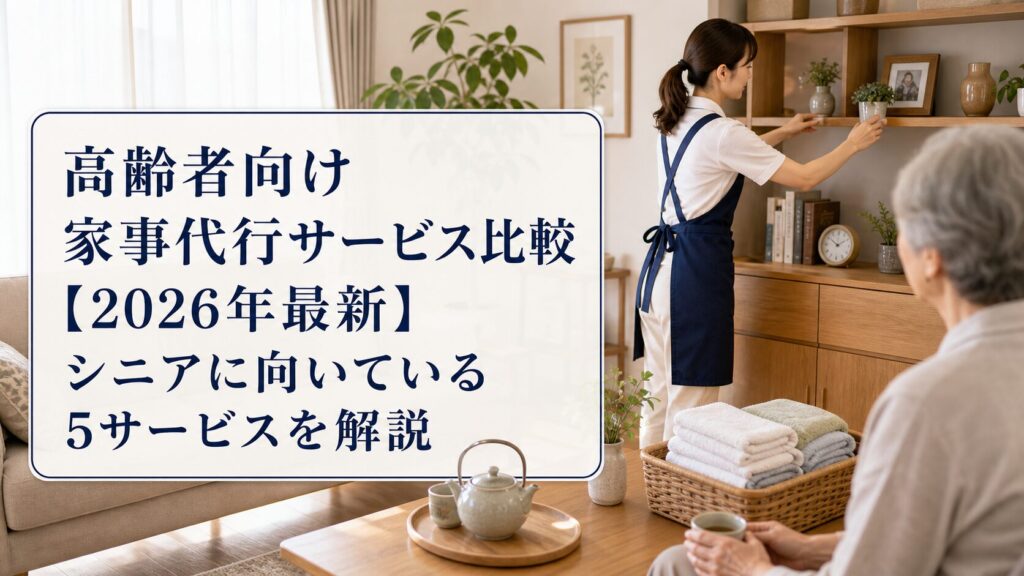 高齢者向け家事代行サービス比較【2026年最新】シニアに向いている5サービスを解説のアイキャッチ画像
