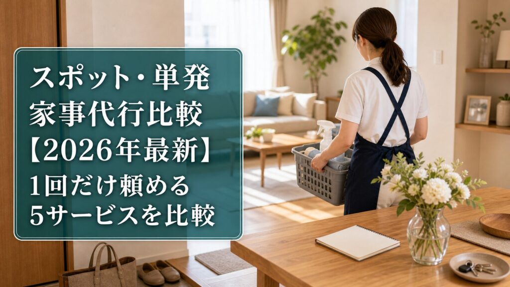 スポット・単発家事代行比較【2026年最新】1回だけ頼める5サービスを比較のアイキャッチ画像