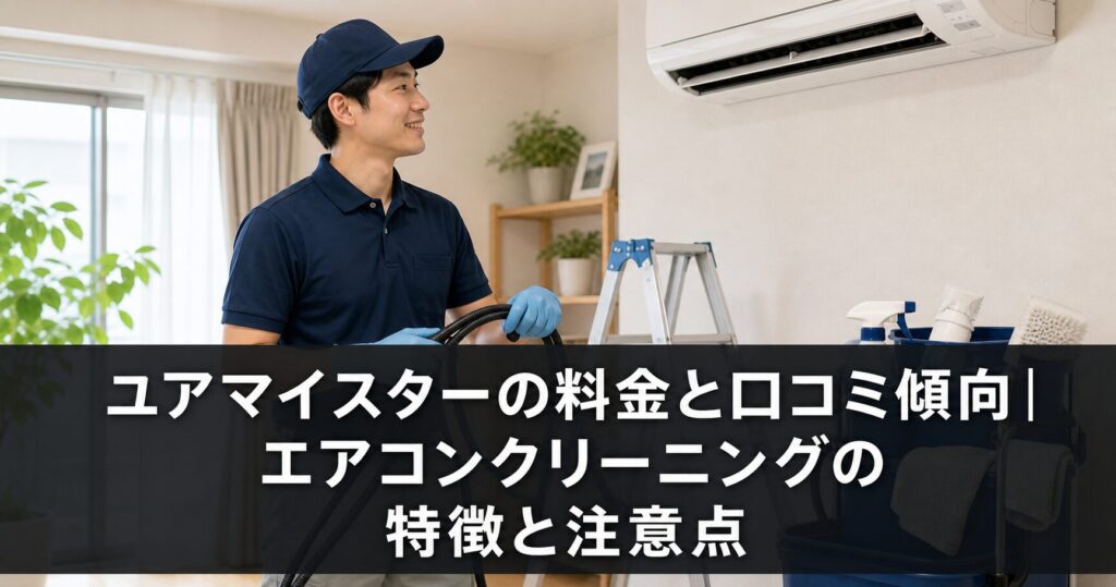 ユアマイスターの料金と口コミ傾向｜エアコンクリーニングの特徴と注意点のアイキャッチ画像