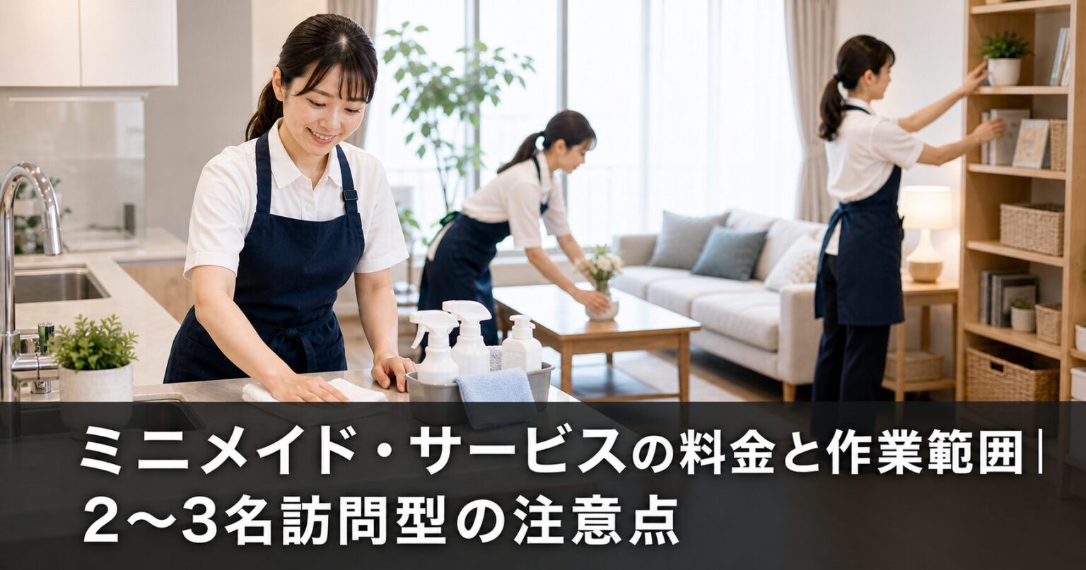 ミニメイド・サービスの料金・評判・注意点を家事代行比較で解説 | 家事代行支援