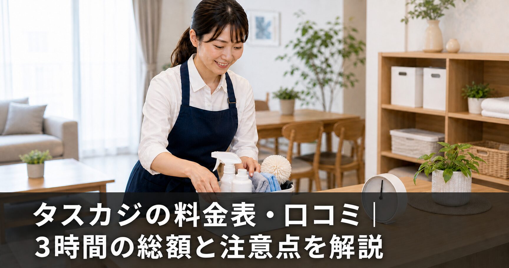 タスカジの料金表・口コミと3時間の総額・注意点